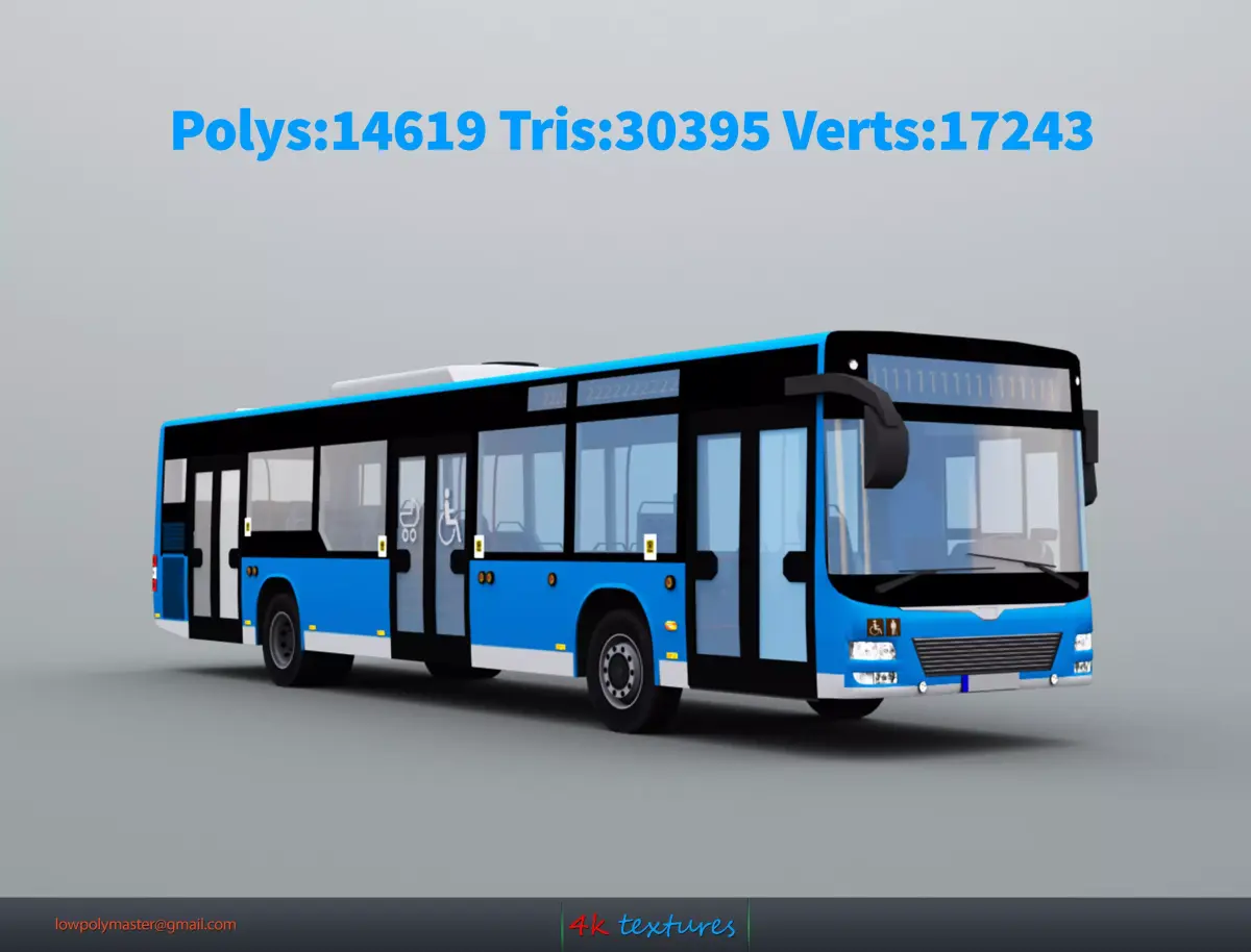 MAN Lion City Euro 6 Low-poly 3D model