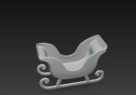 3D Christmas Sleigh Model Festive Holiday Scene 3D print model purchase