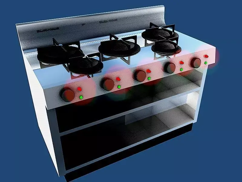 INDUSTRIAL KITCHEN COOKING UNIT 3D model buy