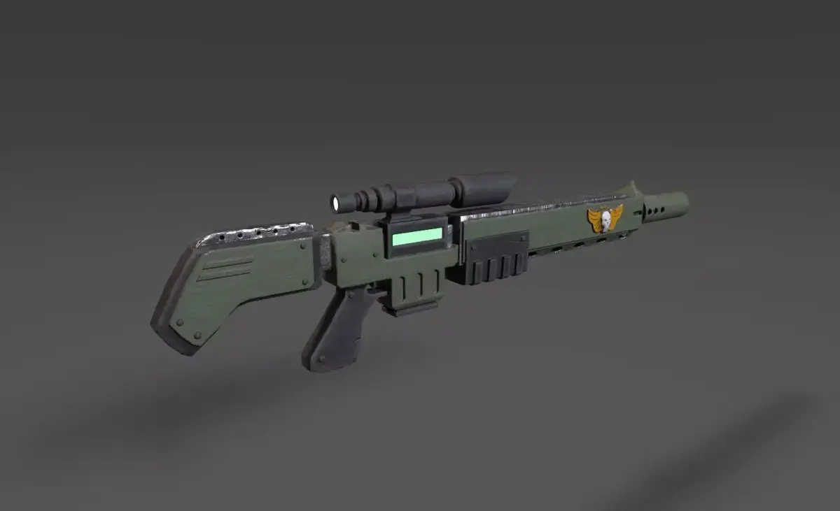 Lasergun halo rifle Low-poly 3D model