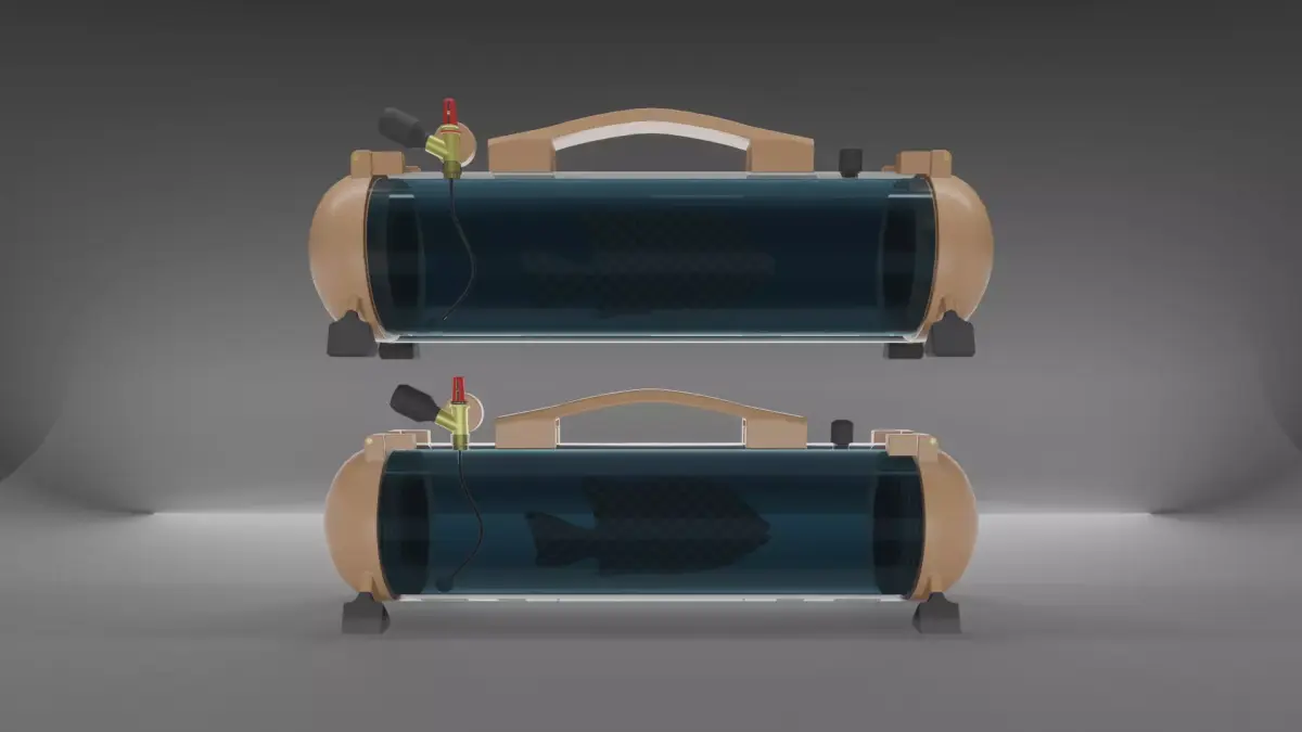 Aquarium Fish tank bag Low-poly 3D model
