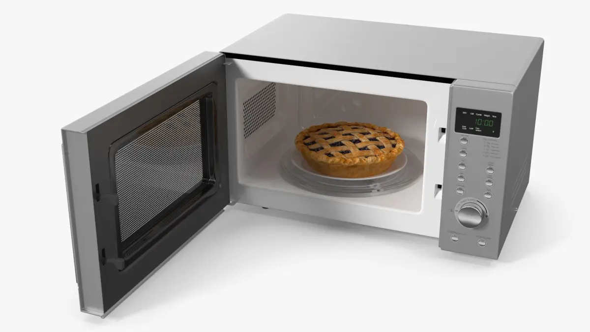 Kitchen Microwave With Pie 3D model