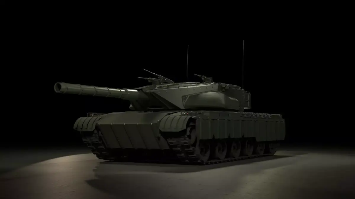 70s 80s Prototype Main Battle Tank Low-poly 3D model