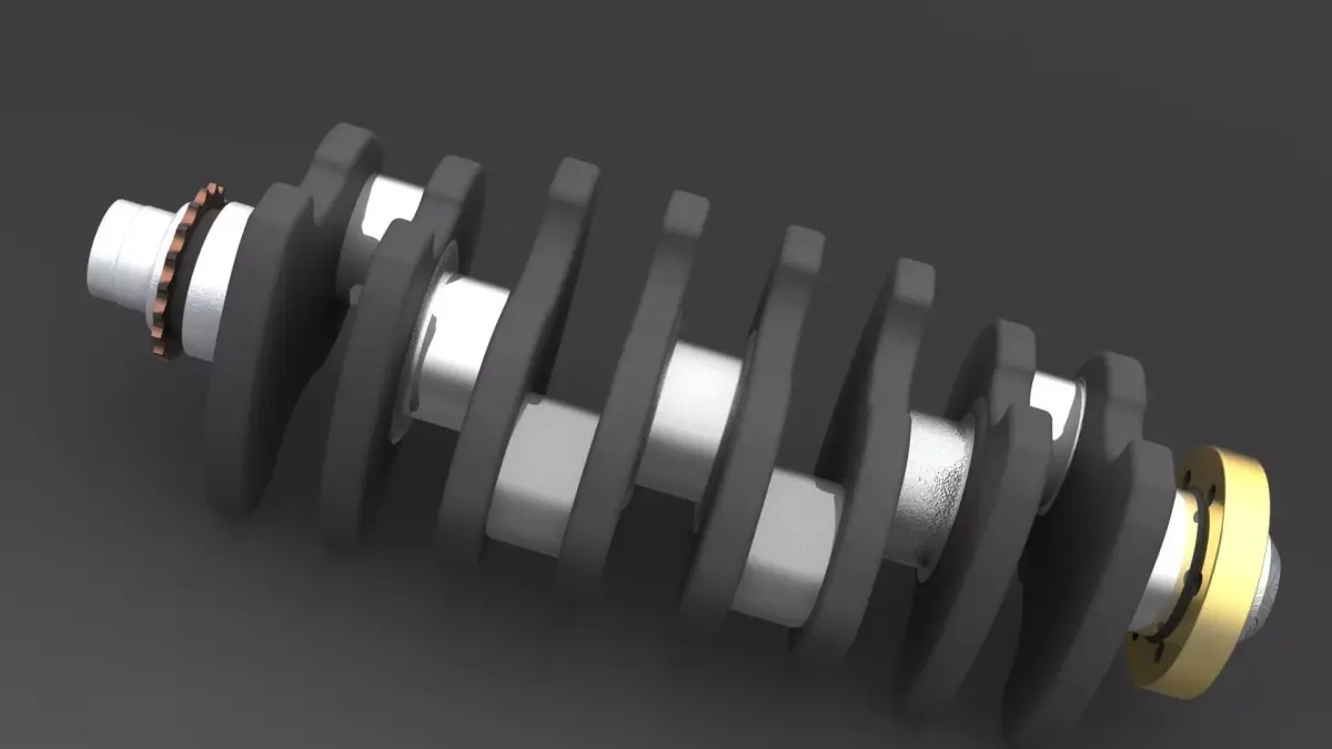 Crankshaft stainless steel Free 3D model
