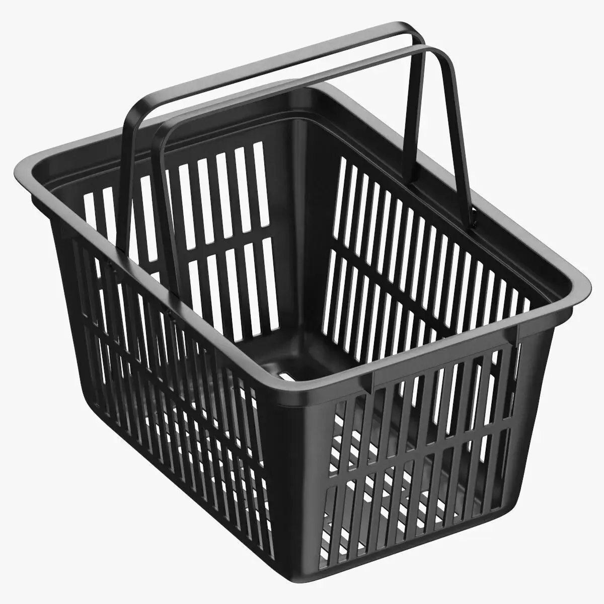 Plastic Shopping Crate 02 Black 3D model