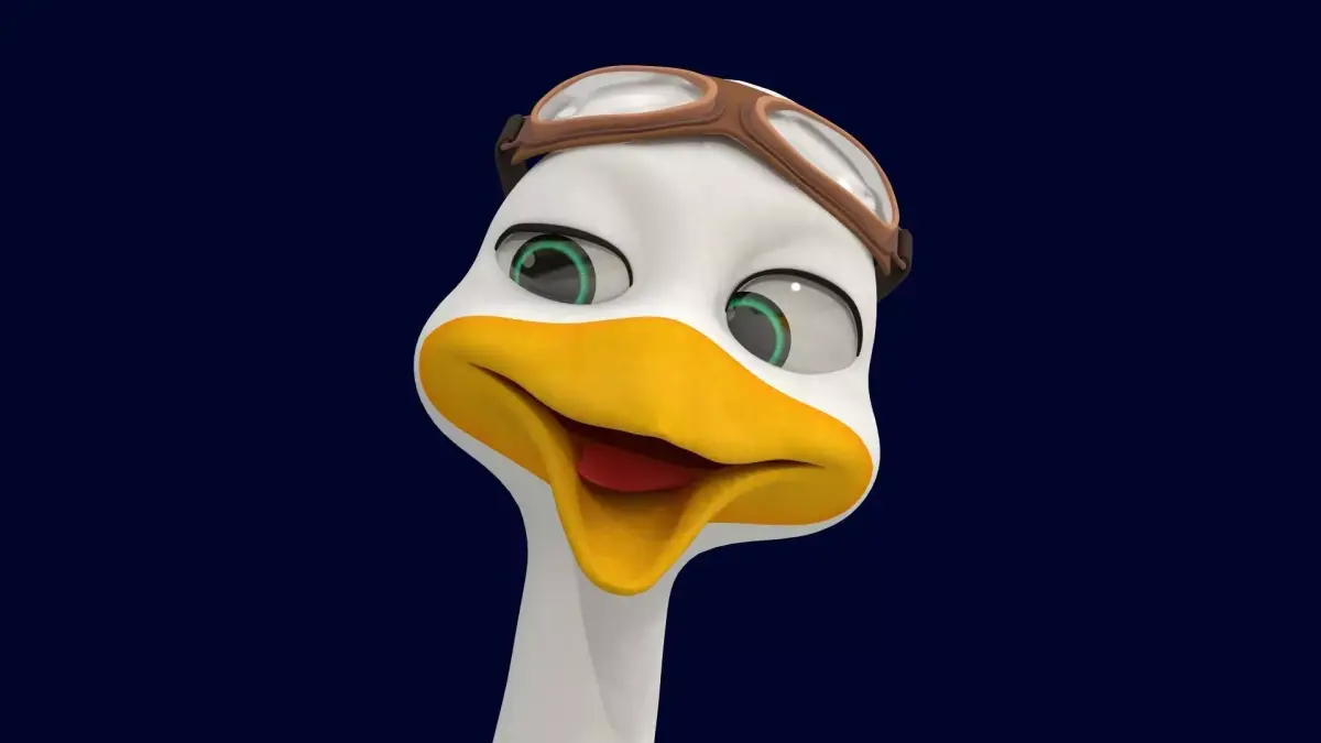 Asset - Cartoons - Character - Animals - Rig - Stork  Low-poly 3D model