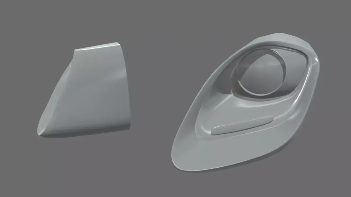 Headlights Custom 01 Low-poly 3D model