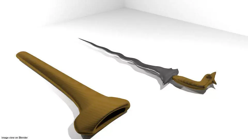 Keris Jawa 3D model