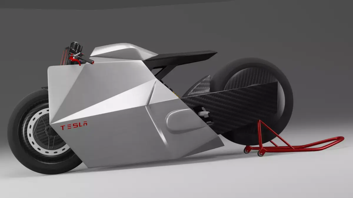 TESLA CONCAPT ELECTRIC BIKE Low-poly 3D model