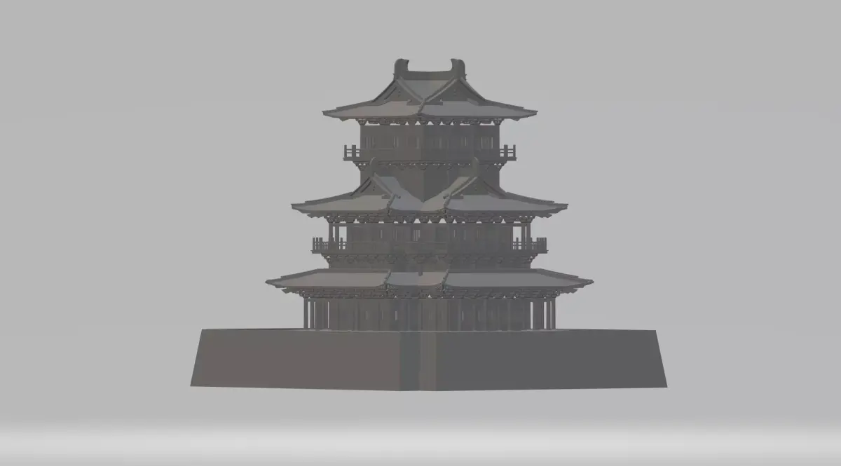 Tengwang Pavilion 3D print model