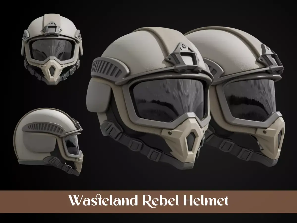 Stylized Desert Rebel Warrior Helmet - Nomad Guardian 3D print model