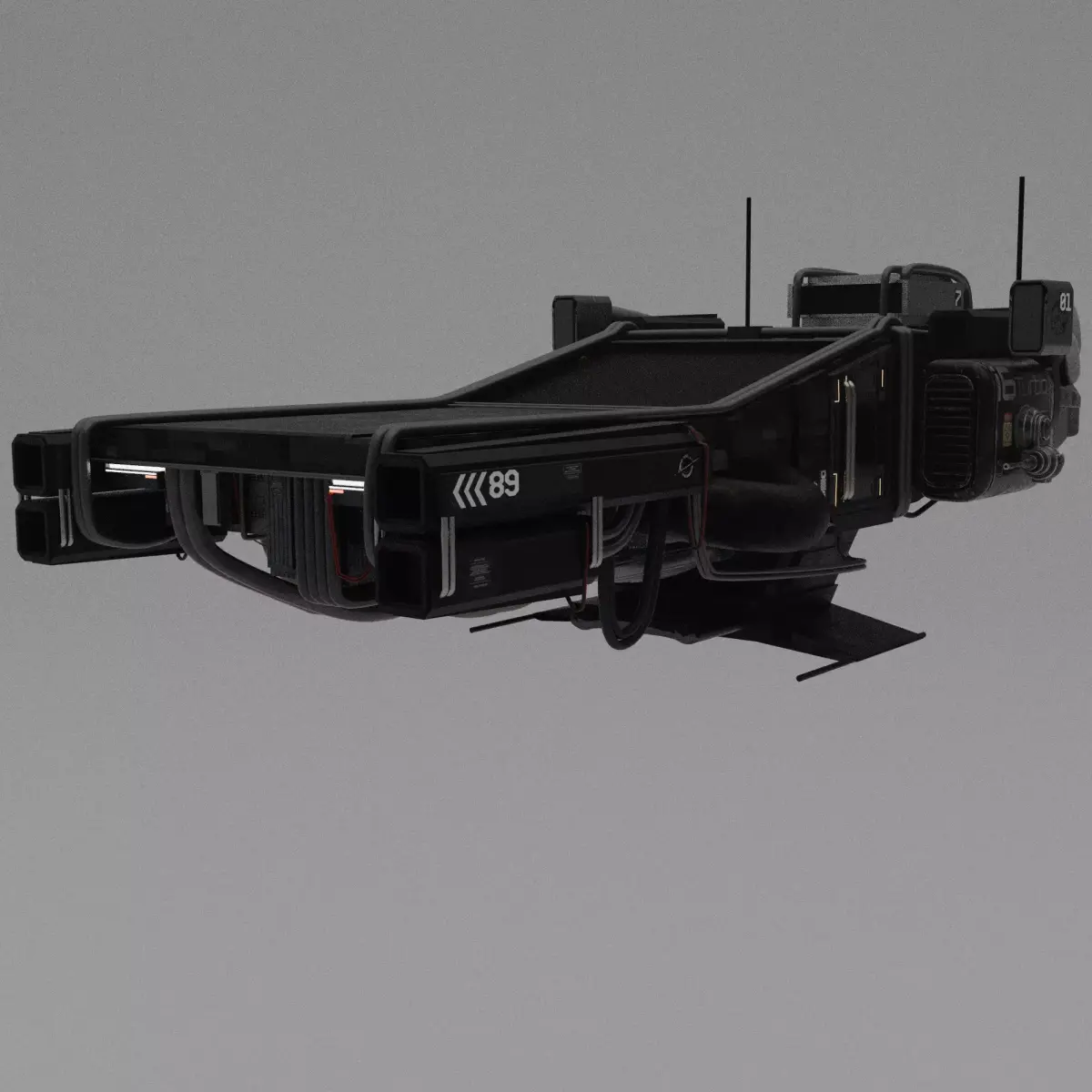 Blender sci fi  spaceship 3D model