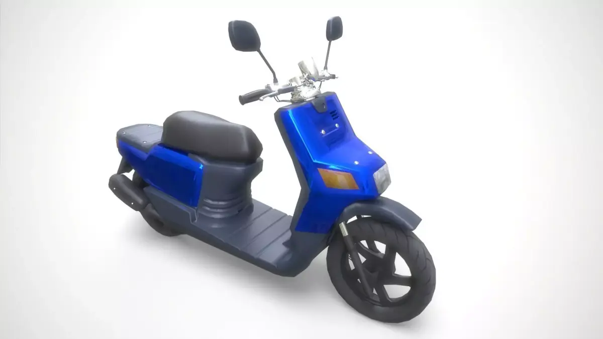Scooter motorcycle Low-poly 3D model