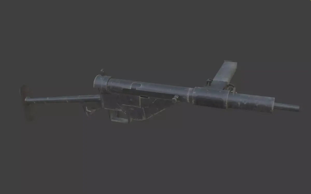 sten gun Low-poly 3D model