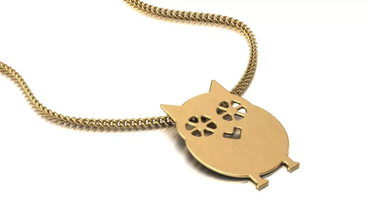 minimalist animal owl pendant Free 3D print model