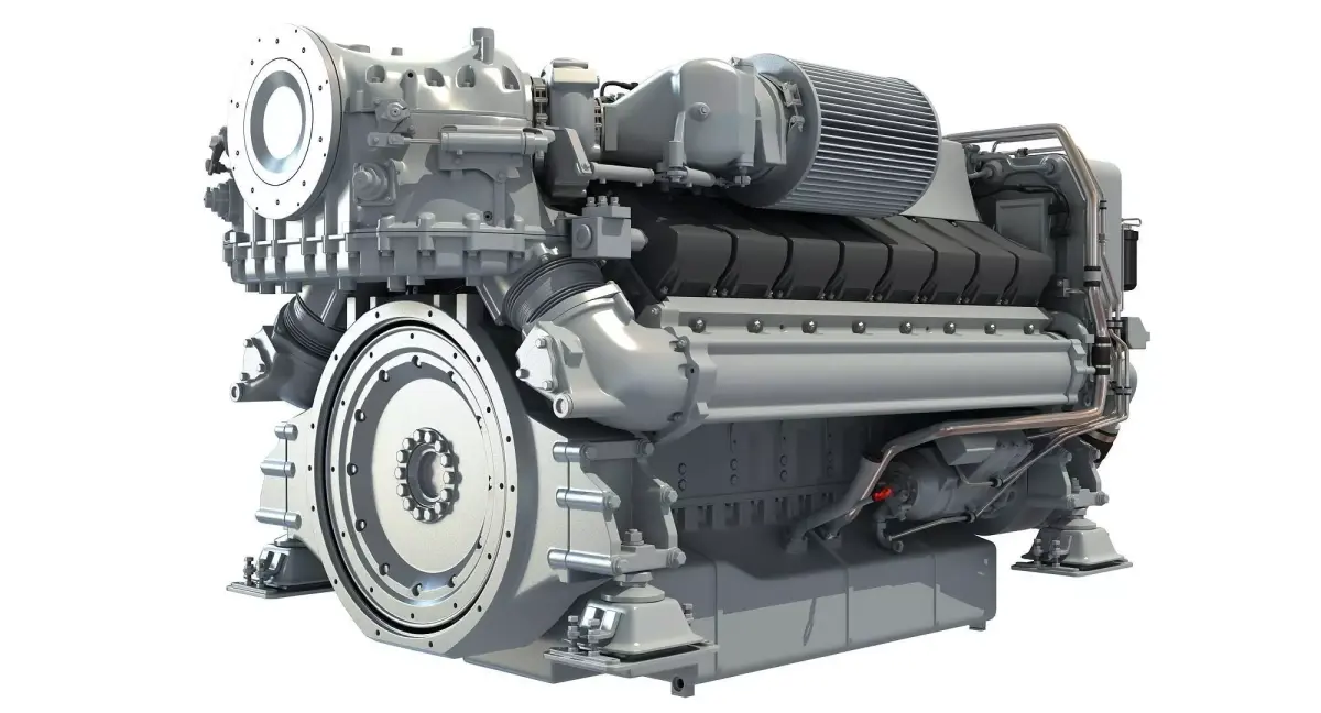 MTU Diesel Marine Engine 3D model