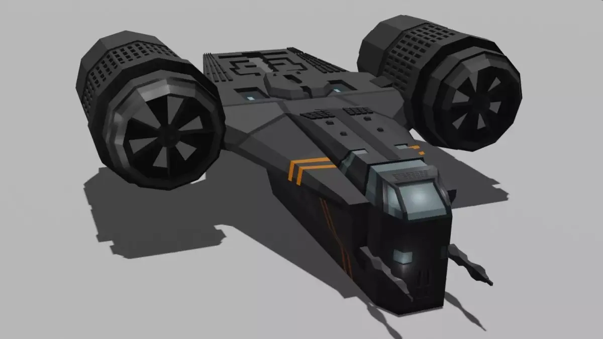 RazorCrest futuristic space vehicle Free 3D model