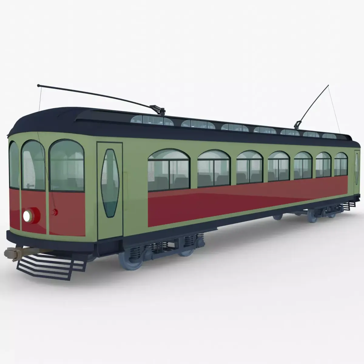 Historical Tram Free 3D model
