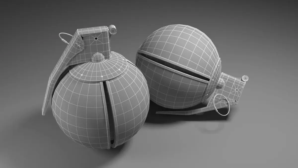 Grenade Concept Low-poly 3D model