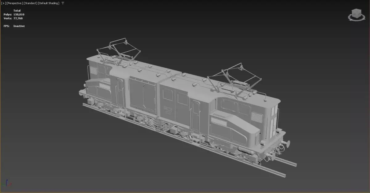 3D model of an electric locomotive 3D model