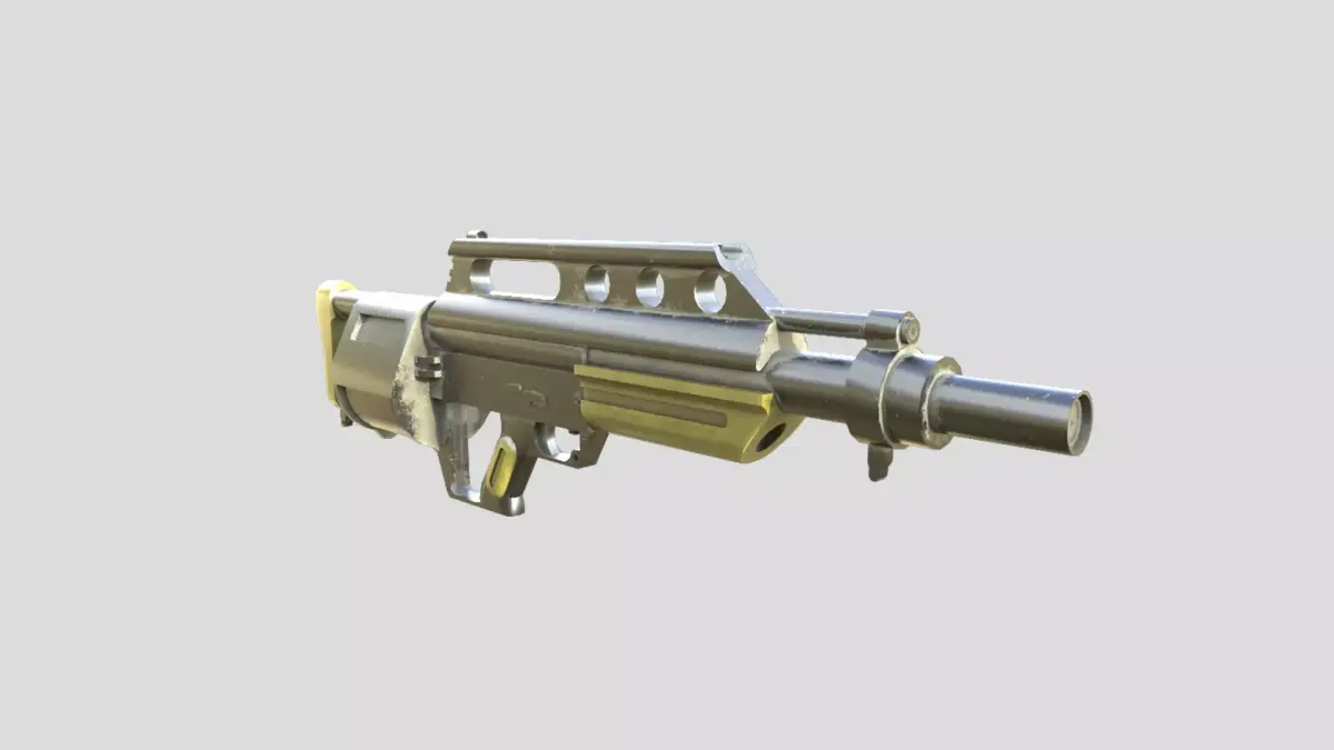 Slugger-gun model 3d game ready model Low-poly 3D model Low-poly 3D model