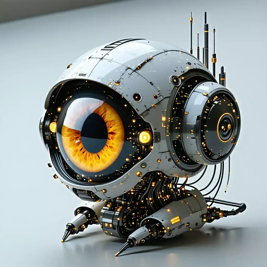 SciFi Robot Eye Drone Low-poly 3D model