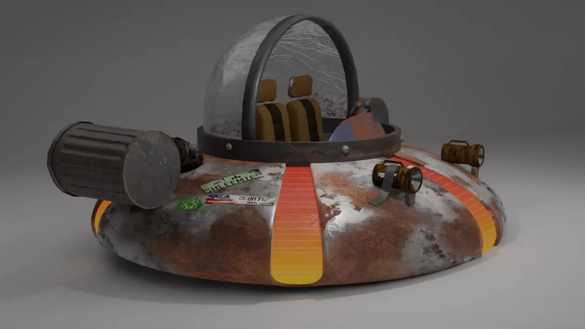 Rick and Morty spaceship 3D model purchase