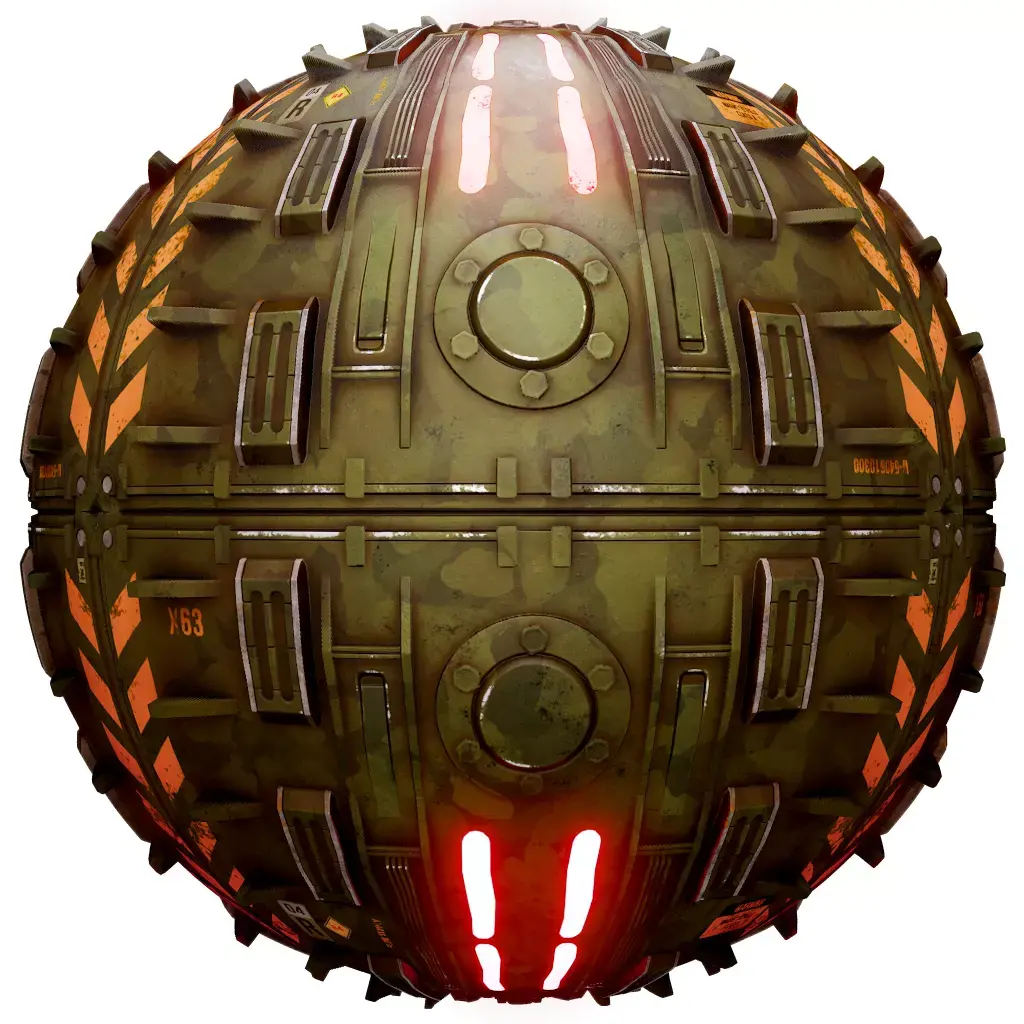 PBR Seamless Sci-Fi Texture 41 Low-poly 3D model