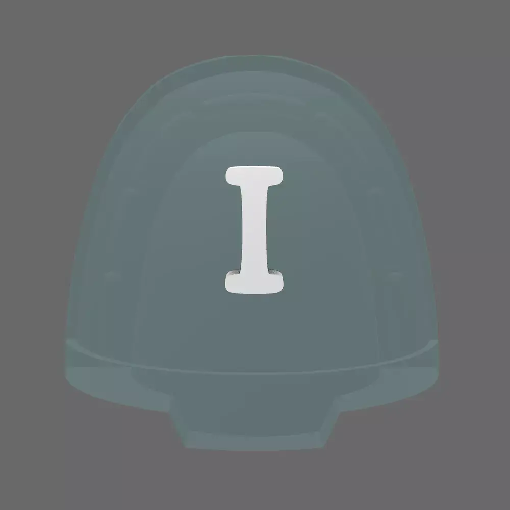 Space Knights V10B Standard Roman Numeral 01 Shoulder Symbols 3D print model
