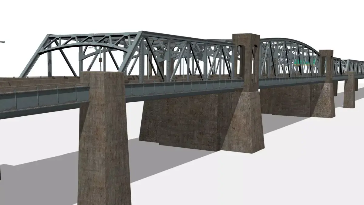 Robert F Kennedy Bridge 2 Low-poly 3D model
