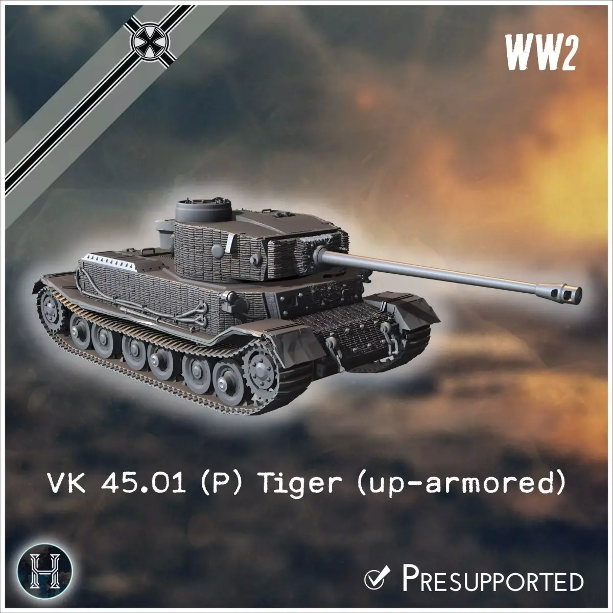 PzBefWgVI P VK 4501 up-armored heavy tank - Germany Eastern West 3D print model