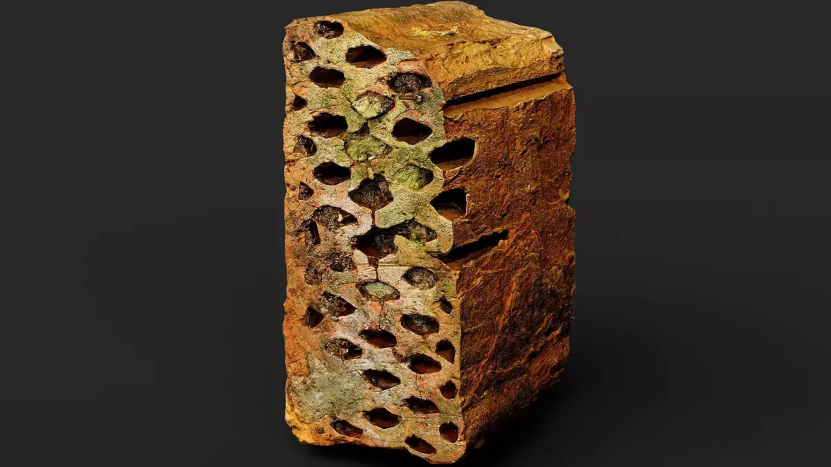 brick debris old ruins detail part PBR photogrammetry Low-poly 3D model