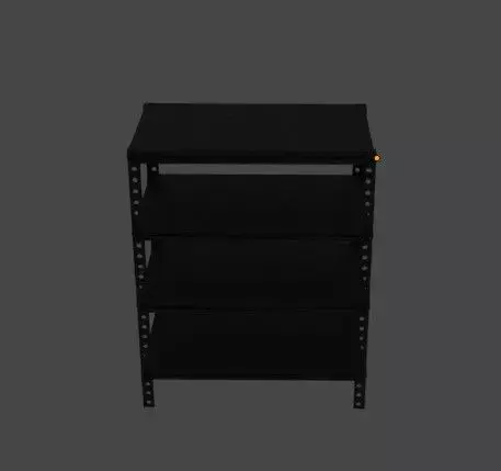Industrial Black Metal Shelf Unit -  Versatile Storage Low-poly 3D model buy