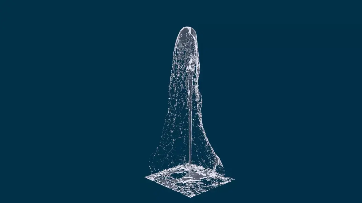 Realistic Water Fountain Loop Animation 7 3D model