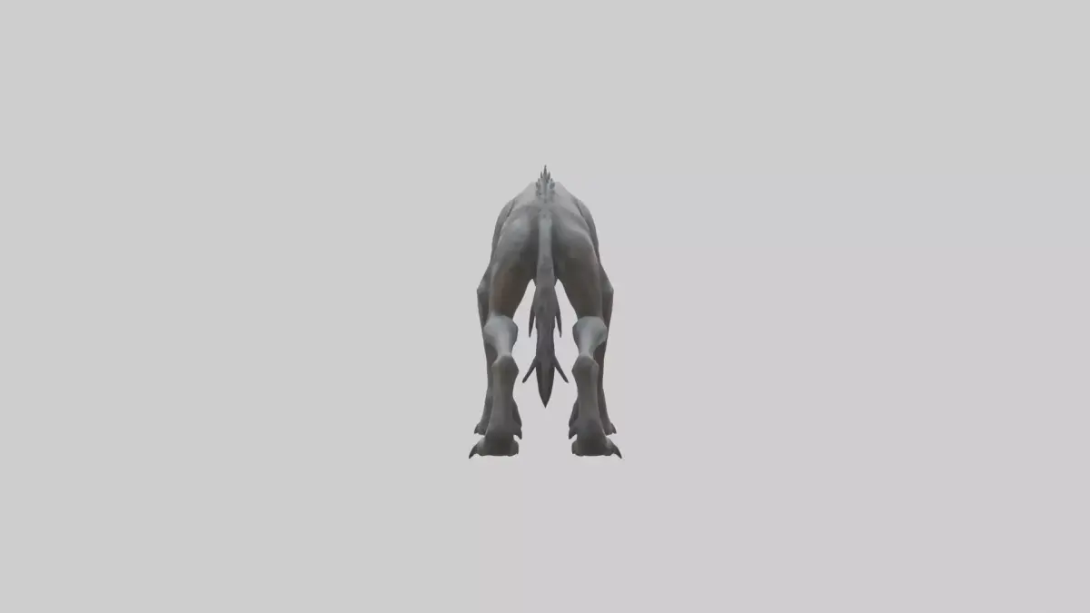 Mutated Wolf model Low-poly 3D model