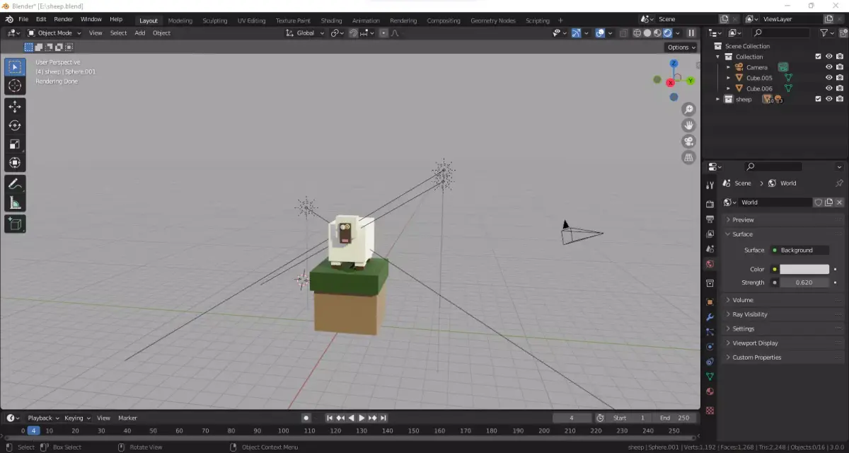 A lopoly sheep Low-poly 3D model