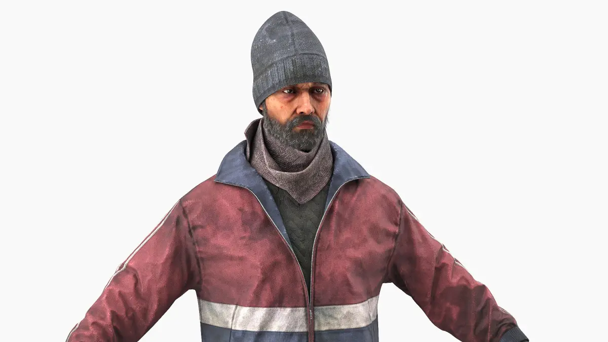 Homeless Man 3D model
