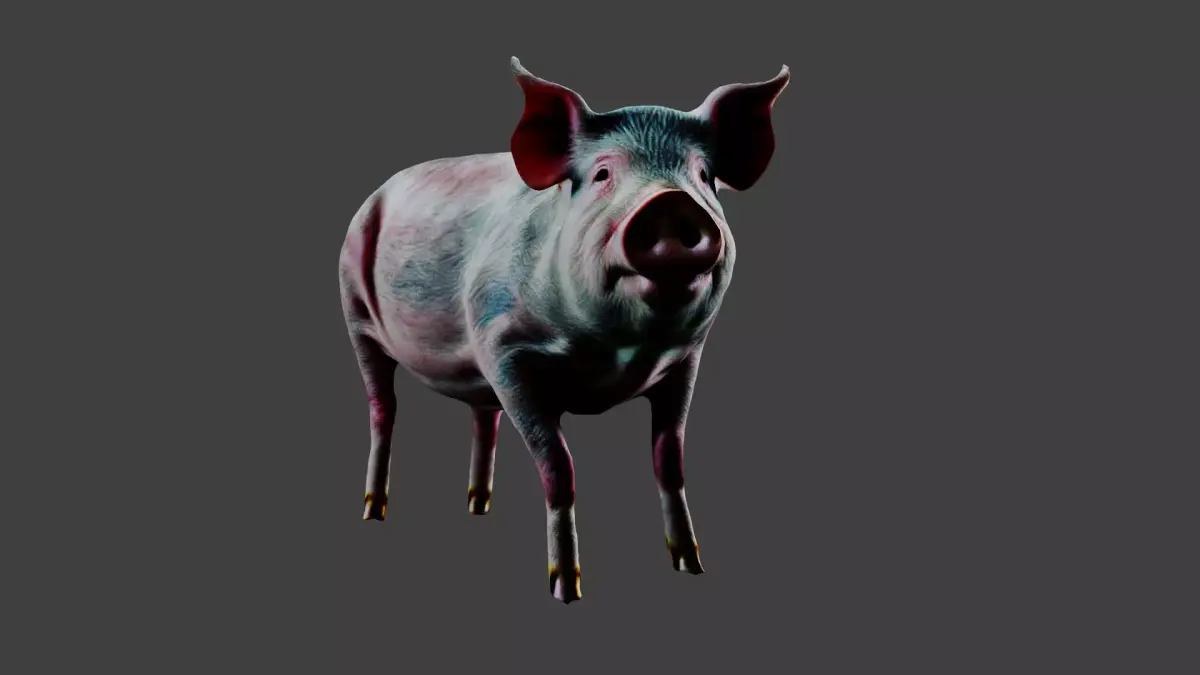 Pig Animal Low-poly 3D model