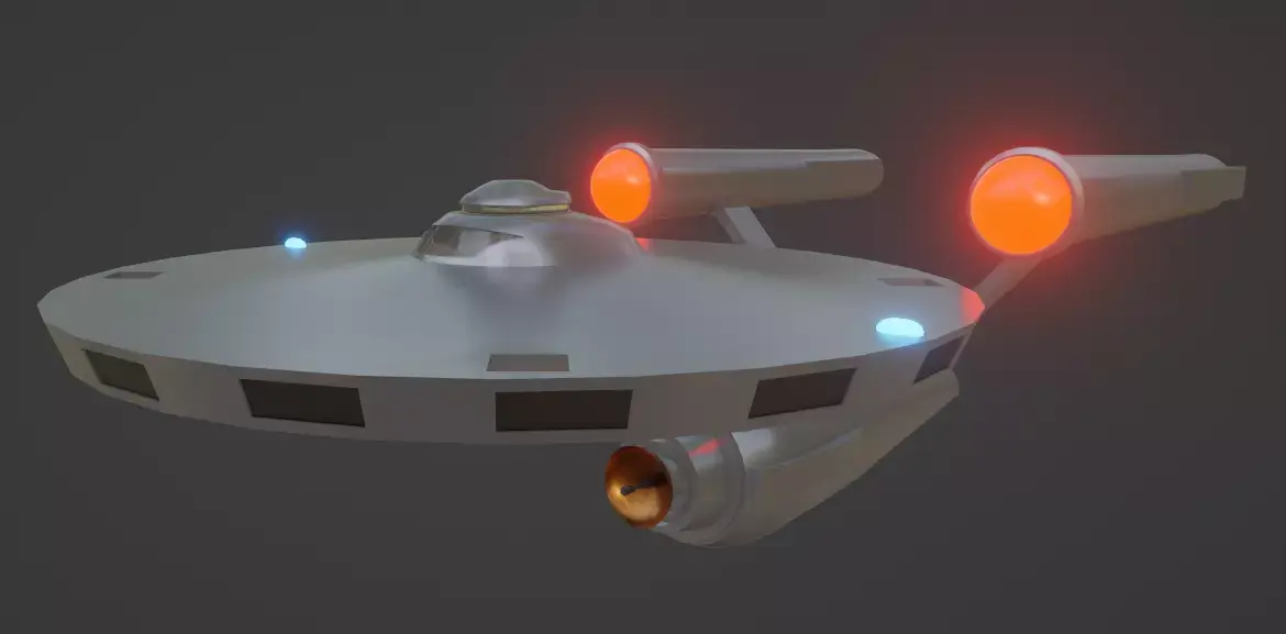 Enterprise Style Spaceship Free 3D model