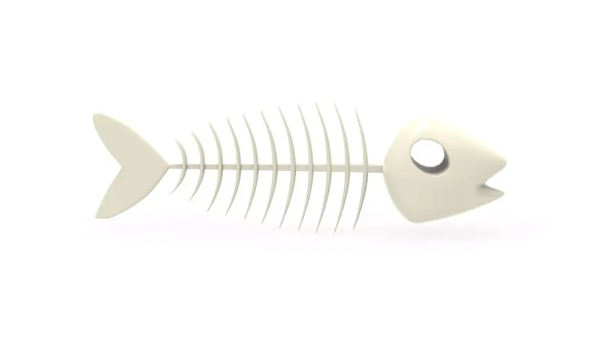 Fish bone v001 3D model