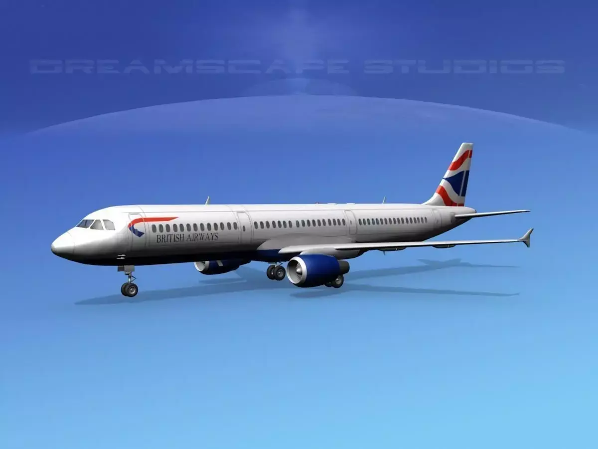 Airbus A321 British Airways 3D model