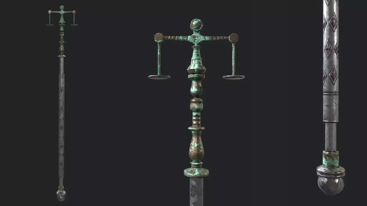 Fantasy Stylish- Staff of Balance Low-poly 3D model