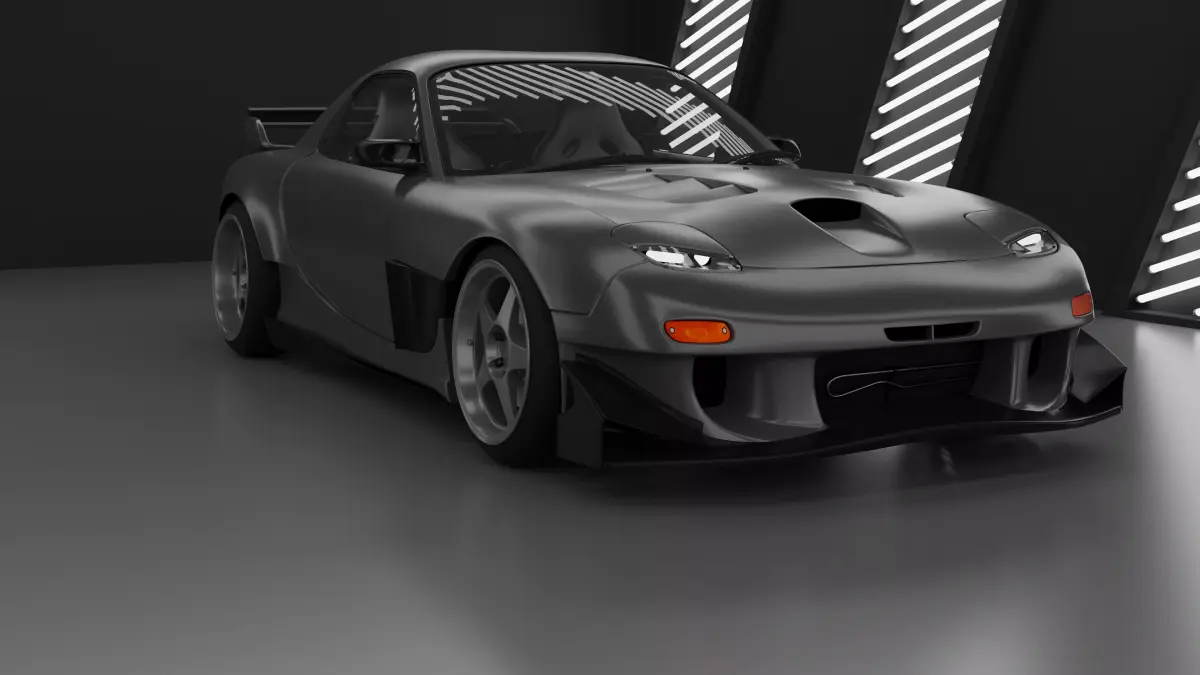Rx7 FD custom bodykit Low-poly 3D model