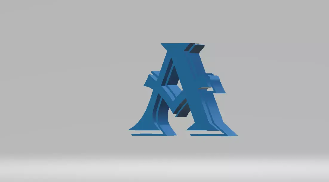 a the letter 3D model