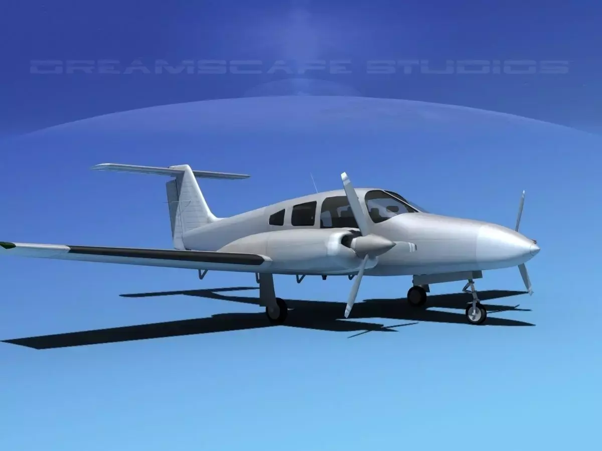 Piper PA-44-180 Seminole  Bare Metal 3D model
