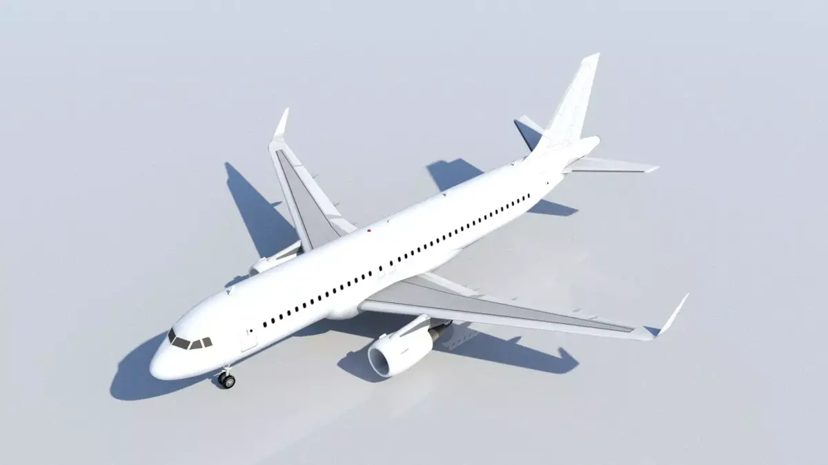 Airbus A320 ceo CFM Winglets  Low Poly Static Blank Low-poly 3D model