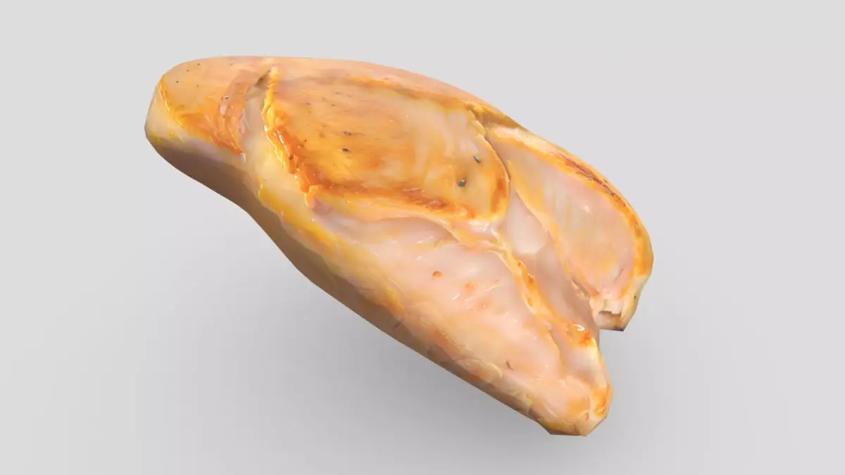 CC0 - Cooked Chicken Breast Free low-poly 3D model