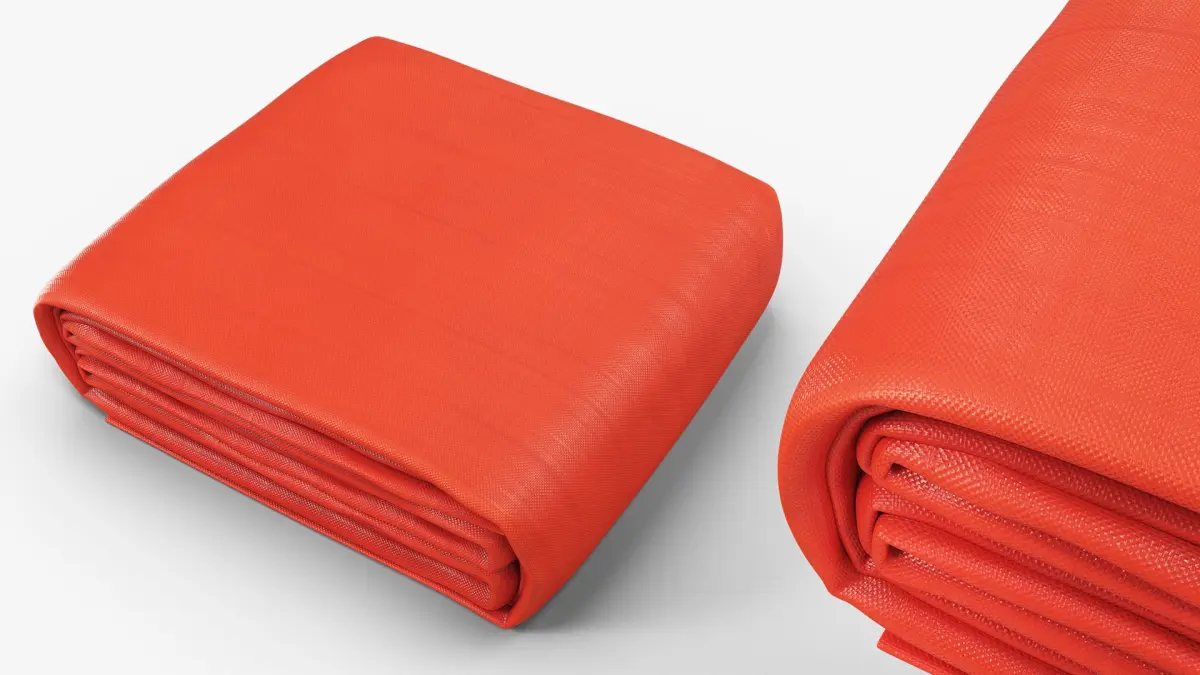Polyethylene Tarpaulin Sheet Folded 3D model