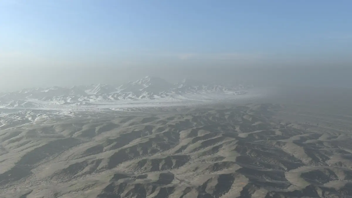 Epic 200km Mountain Range - Cinematic Aerial Background 3D model