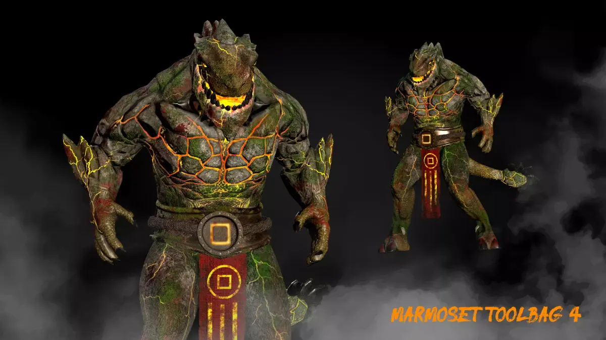 STONE  LIZARD Low-poly 3D model